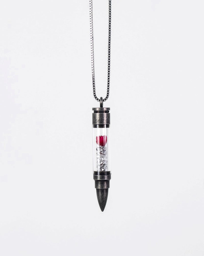 Eternity Mini - Antique Silver (Deep Red)